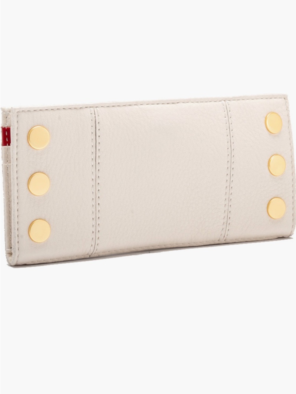 Hammitt 110 North Leather Wallet in Calla Lily Cream Gold Studs